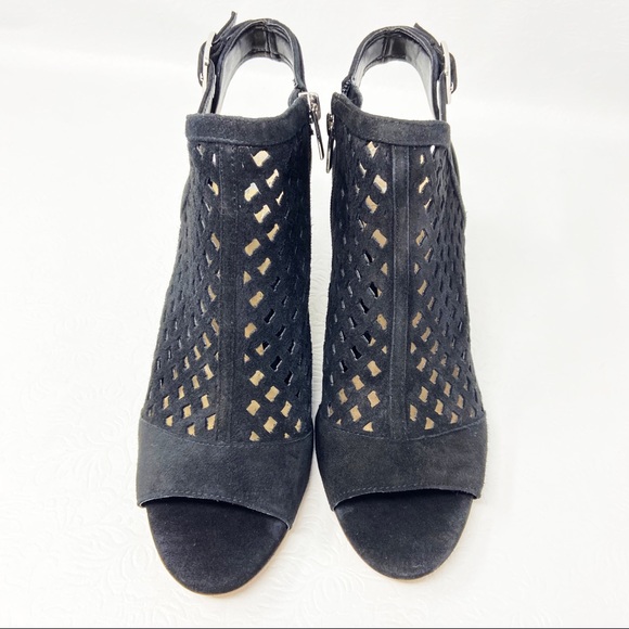 New VINCE CAMUTO EMPERLA cone heel sandals black - Picture 2 of 8